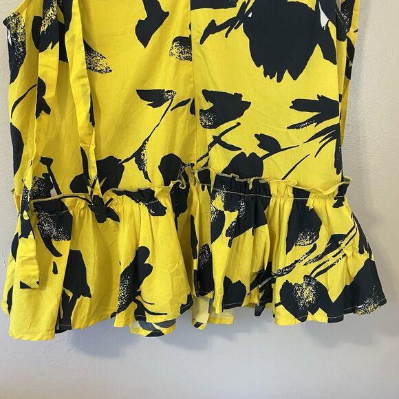 Jason Wu Collection Floral Tiered Blouse 100% Cotton Sz 4 - Picture 6 of 12